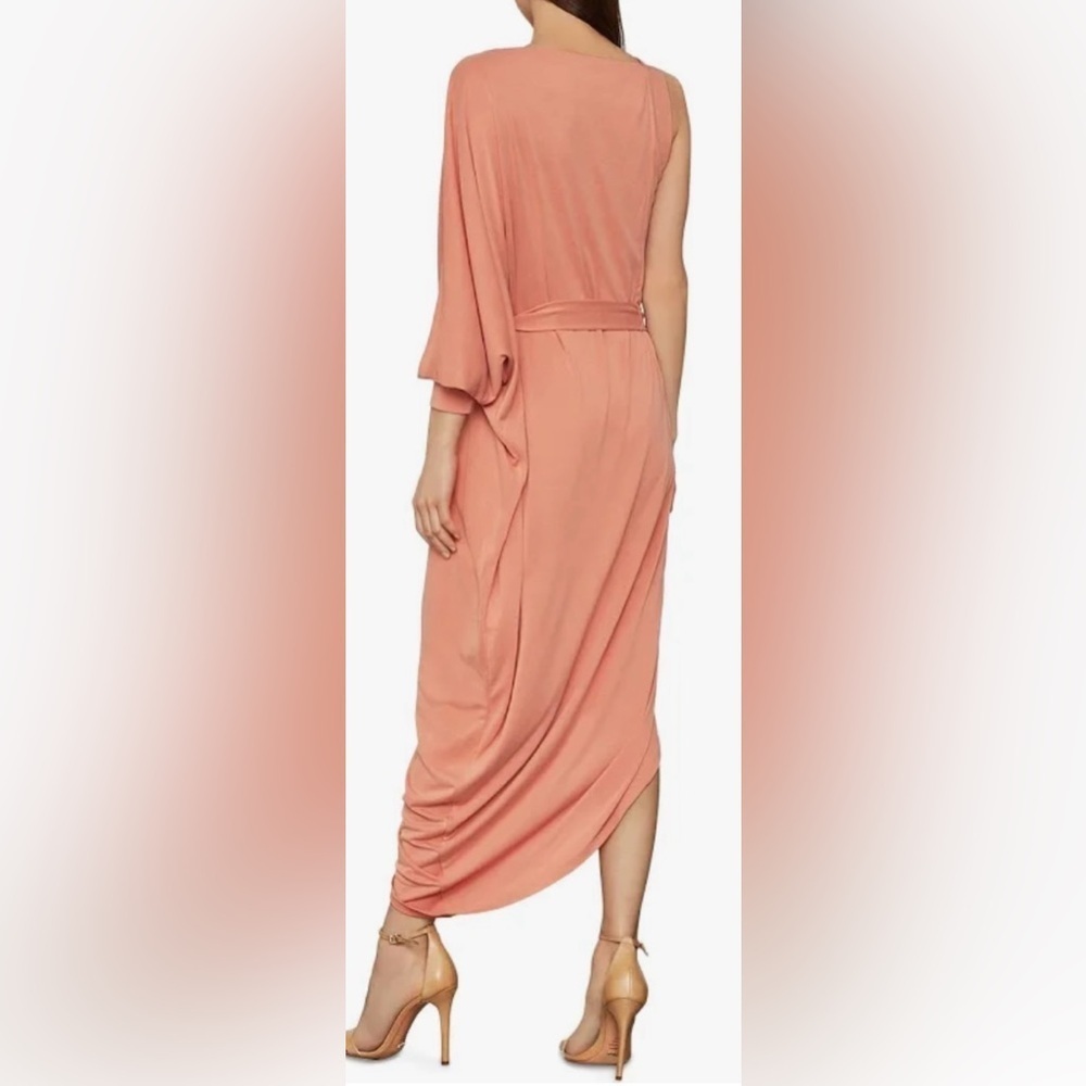 BCBGMAXAZRIA Women's Asymmetric One Shoulder Cocktail Dress coral - Picture 2 of 10